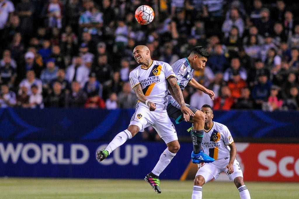 2015-16 CONCACAF Champions League quarterfinals, first leg. LA Galaxy vs. Santos Laguna. Photo Credit: Steve Carrillo