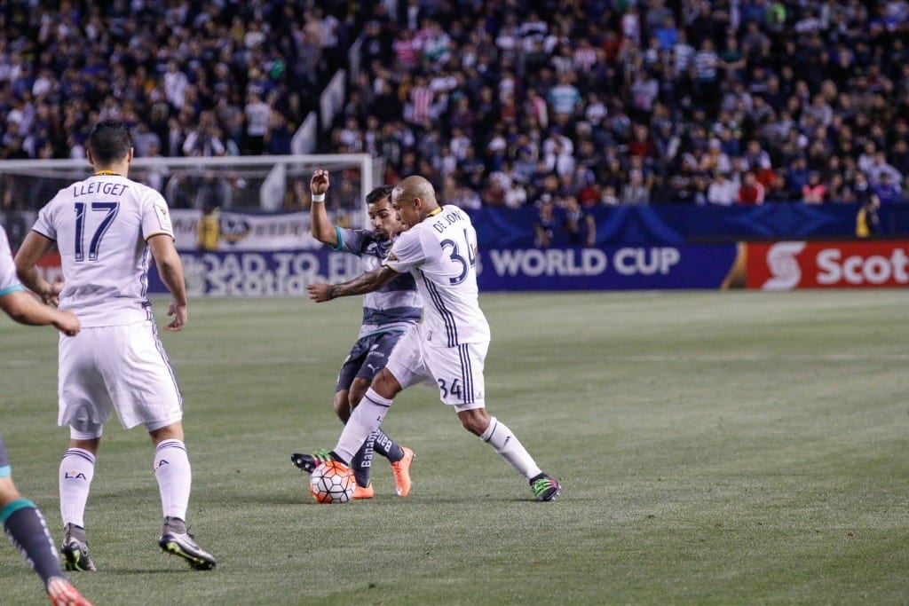 2015-16 CONCACAF Champions League quarterfinals, first leg. LA Galaxy vs. Santos Laguna. Photo Credit: Brittany Campbell